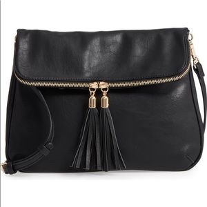 BP Black Foldover Crossbody Bag